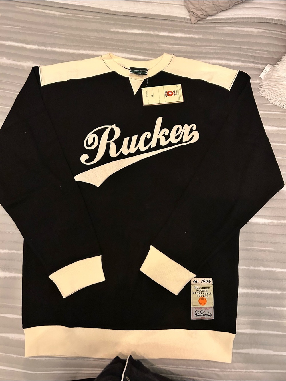 Rucker Vintage Basketball Sweatshirt #6 Black Crewneck Men’s XXL NWT